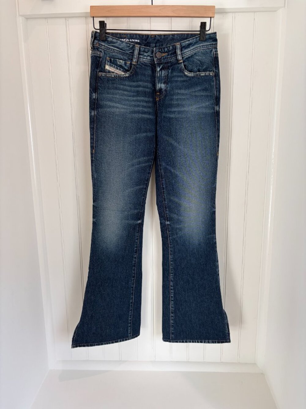 Diesel Low Rise Bootcut Flare Jeans W26 Medium Wash Y2K Style NWOT